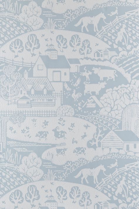 Gable | Gable BP 5404 | Farrow & Ball Farrow And Ball Wallpaper, Free Wallpaper Samples, Farrow & Ball Wallpaper, Polo Field, Ball Wallpaper, Scenic Wallpaper, Colour Consultant, Farrow And Ball Paint, Farrow And Ball