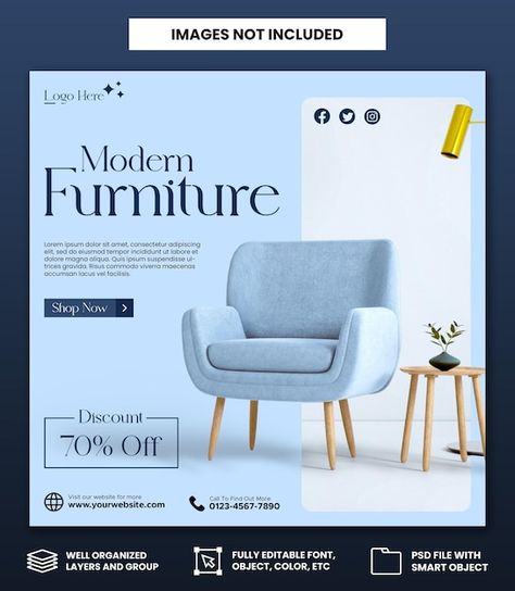 Home Furnishing Products, Social Media Design Furniture, Furniture Promotion Design, Product Design Template, Interior Post Design, Furniture Ads Social Media, Banner Ads Design Inspiration, Furniture Post Design, Furniture Social Media Design