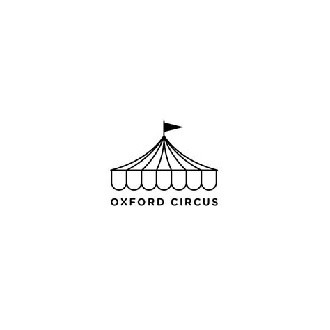 Oxford Circus logo by LovinLondonUk on Instagram Circus Logo Design, Carnival Logo, Clown Logo, Circus Logo, Circus Tattoo, Carnival Design, Logotype Branding, Oxford Circus, Visual Communication Design