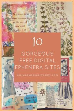 10 of the best free vintage ephemera printables/digi scraps sites. Kerrymay._.Makes Ephemera Printables, Diy Stamps, Digital Collage Art, Free Vintage Printables, Journal Vintage, Ecole Art, Doodle Drawing, Vintage Junk Journal, Scrapbook Printables