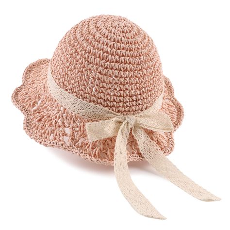 PRICES MAY VARY. MATERIAL：This baby straw hat is made with 100% Paper,high quality and breathable,allows heat to escape and air to flow.This is the perfect style summer hat for your children. SIZE：The baby girl sun hat is suitable for 3-6 years baby girls.The cap circumference is 52cm/20.5”.The size of the girl sun hat can be adjusted, the inside of the hat has an adjustment rope, can be adjusted according to the size of baby’s head circumference. HAND MADE：Kids straw hat is carefully woven by h Crochet Childrens Hat, Size Of Baby, Summer Beach Hats, Crochet Baby Cap, Pattern Step By Step, Toddler Sun Hat, Hats For Kids, Girls Sun Hat