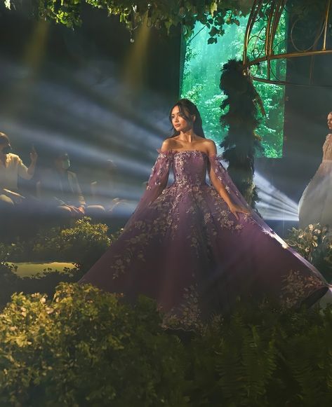 Enchanted Gown Debut, Ethereal Debut Theme Backdrop, Debut Filipino Theme, Rapunzel Debut Theme, Debut Dresses Filipino Purple, Tangled Themed Debut, Francine Diaz Gown, Tangled Debut Theme, Ethereal Debut Theme