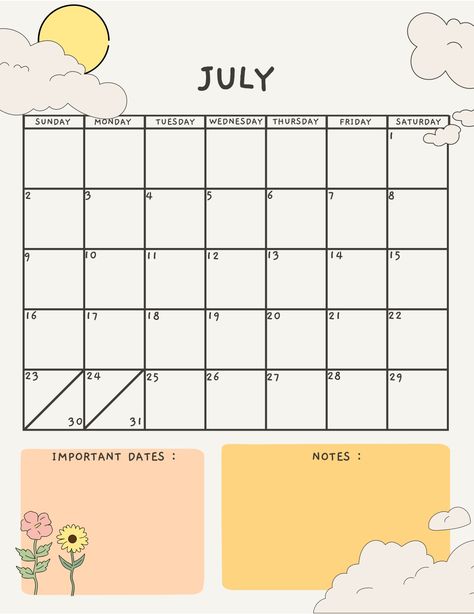 July Calendar 2023 - Notability Gallery Organisation, August Calender 2023, June Calendar 2023, August Calender, Goodnotes Calendar, Ipad Templates, July Calendar 2023, Calender 2023, Diy Calender