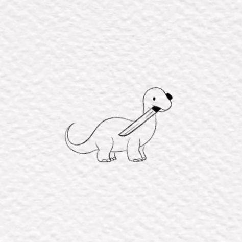 Line Art Dinosaur Tattoo, Dinosaur Skeleton Tattoo Small, Animal Line Art Tattoo, Brontosaurus Tattoo Cute, Small Tattoos Ghost, Funny Dinosaur Tattoo, Dino Tattoo Ideas, Line Work Tattoo Sleeve, Small Tattoos Funny