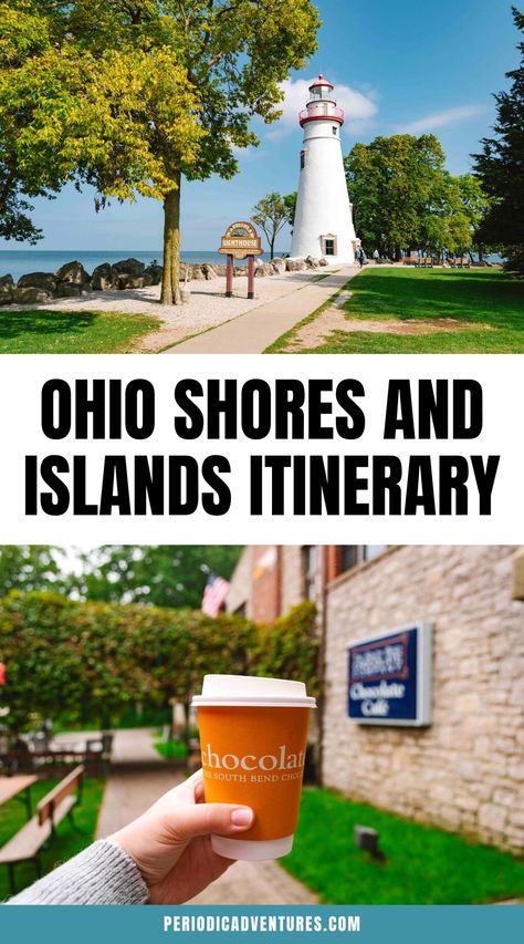 This Ohio shores and islands itinerary covers all the best things to do around Lake Erie including Port Clinton, Put-in-Bay, Catawba, and more! Plus, see how to get around, where to stay, and how much it costs to visit shores and islands, Ohio. Lake Erie Ohio, Put In Bay Ohio, Weekend Getaway California, Kelleys Island, Weekend Family Getaways, Put In Bay, Nature Trails, Ohio Travel, Waterfront Dining