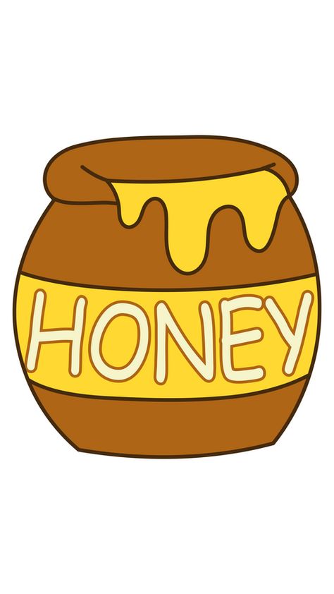 Honey Pot From Winnie The Pooh, Winnie The Pooh Honey Pot Drawing, Honey Pot Painting, Honey Jar Drawing, Honey Pot Drawing, Honey Pot Winnie The Pooh, Winnie The Pooh Honey Jar, Honey Winnie The Pooh, Honey Cartoon