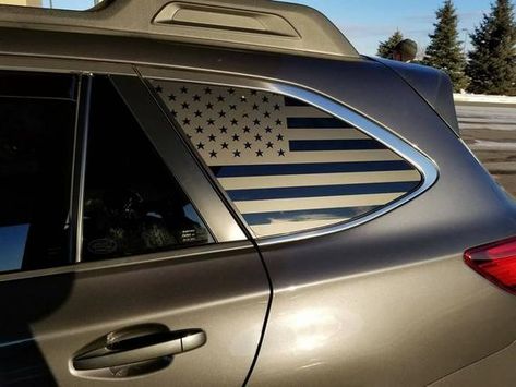 Subaru Outback Accessories, Subaru Accessories, Subaru Wagon, Vinyl Accessories, Truck Diy, American Flag Decal, Mountain Decal, Truck Mods, Subaru Crosstrek