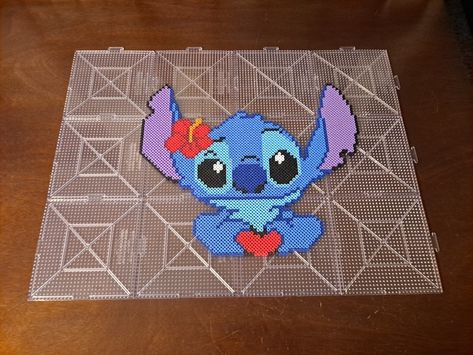 Stitch And Angel Perler Bead Patterns, Stitch Perler Beads Pattern, Stitch And Angel Perler Beads, Perler Beads Stitch, Perleplader Ideas Disney, Stitch Perler Bead, Stitch Perler Bead Pattern, Disney Hama Beads Pattern, Stitch Perler Beads