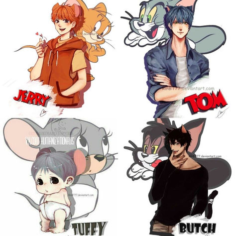 Just your friendly neighborhood Character Artist trying to help other artists make amazing art! Rio Birds As Humans, Cats As Anime Characters, Tom And Jerry Anime Version, Tom And Jerry Anime, Disney Characters As Humans, Doflamingo Wallpaper, Cartoon Characters As Humans, Karakter Sanrio, 귀여운 음식 그림