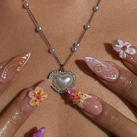 Tumblr, Nessa Nails, Coachella Nails, Summer Nails Inspo, Seashell Nails, Acyrlic Nails, How To Have Style, Sea Nails, Beachy Nails