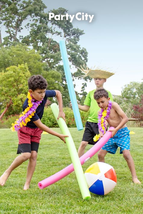 Everyday is a party when it's summertime. Max it out with family fun and games. Why not try human ring toss, beach ball bowling, or even water balloon piñatas? Get inspired with our outdoor must-haves today.

Get your order when you want it! Choose delivery or free pick-up as fast as same-day. Delivery and shipping are free on $59+ orders.

Looking for more ideas? Visit PartyCity.com. Water Balloon Pinata, Water Field Day Games, Human Ring Toss, Beach Bowling, Luau Games, Holidays Activities, Beach Party Games, Outside Activities For Kids, Beach Ball Party