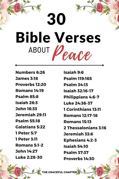 30 Bible Verses On Peace - The Graceful Chapter Peace Bible Study, Bible Verses For Repentance, Peace Scripture Bible Verses, Bible Verse About Peace, 365 Bible Verses, Verses On Peace, Bible Verses For Peace, Peace Bible Verses, Bible Verses About Peace