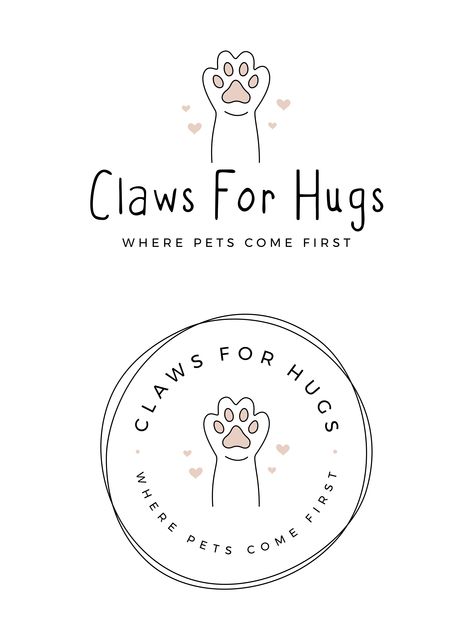 Logos, Pet Grooming Logo, Pet Shop Logo Design, Logo Cat, Pet Shop Logo, Shop Name Ideas, Paw Logo, Dog Walking Business, Pet Logo