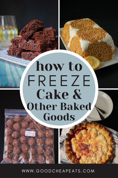 Freeze Cake, Holiday Baked Goods, Good Desserts To Make, Freezer Desserts, Frozen Waffles, Baking Items, Frozen Cookies, Baking Substitutes, Make Ahead Desserts