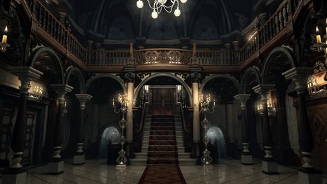 Mansion Hall  Environment, B.O.W. Qin on ArtStation at https://www.artstation.com/artwork/Qa5eE Mansion Aesthetic Dark, Dark Mansion Aesthetic, Castle Aesthetic Interior, Manor Aesthetic, Vampire Mansion, Gothic Manor, Dark Mansion, Mansion Aesthetic, Gothic Mansion