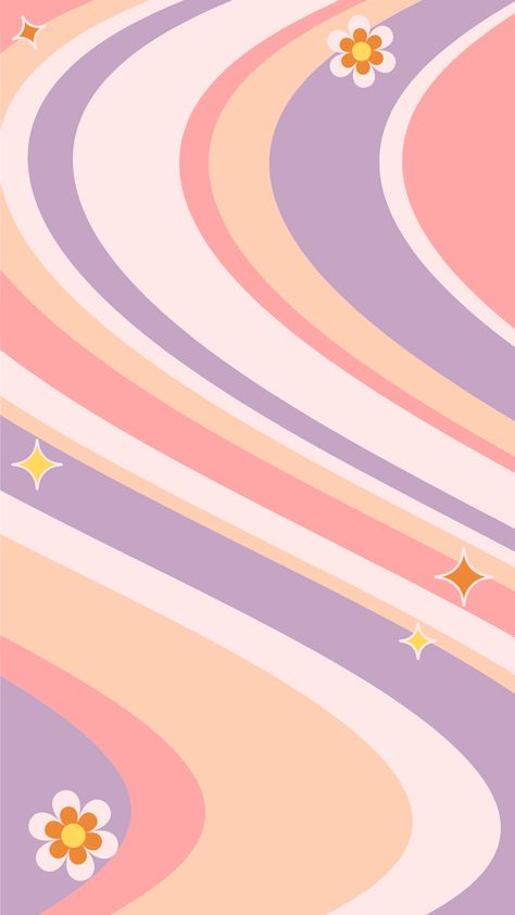 Pattern Background Pastel, Boho Retro Wallpaper, Groovy Iphone Wallpaper Aesthetic, Graphic Design Phone Wallpaper, Pastel Groovy Aesthetic, Cute Groovy Wallpapers, Groovy Aesthetic Background, Retro Pastel Wallpaper, Groovy Pastel Aesthetic