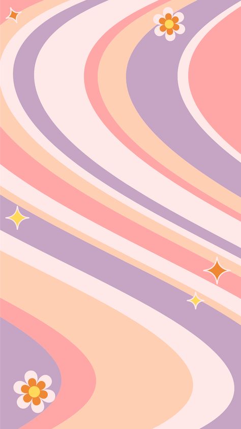 Pattern Background Pastel, Groovy Iphone Wallpaper Aesthetic, Graphic Design Phone Wallpaper, Retro Flower Background, Groovy Pastel Aesthetic, Retro Colorful Aesthetic, Groovy Aesthetic Background, 70s Groovy Pattern, Retro Pastel Wallpaper