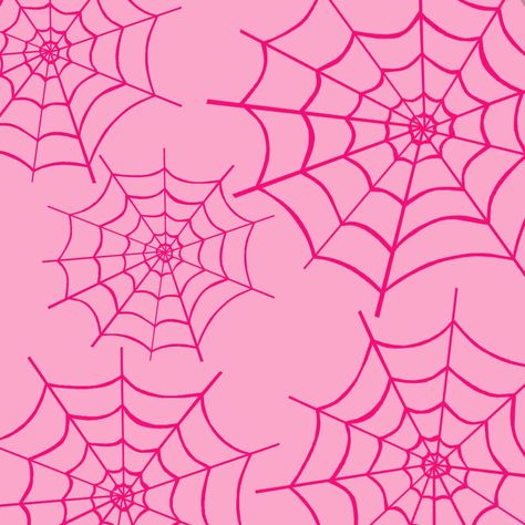 Tela, Pink Spider Aesthetic, Cobwebs Halloween, Pink Spider, Halloween October, Spider Girl, Drawing Inspo, October 20, White Wallpaper