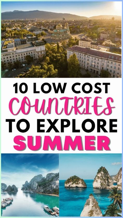 40 CHEAPEST COUNTRIES TO VISIT IN 2024 Holiday Destinations Europe, Cheap Vacation Ideas, Cheap Holiday Destinations, Cheap Vacation Destinations, Cheap Travel Destinations, Cheapest Countries To Visit, Summer Vacation Ideas, Aruba Travel, Summer Travel Destinations