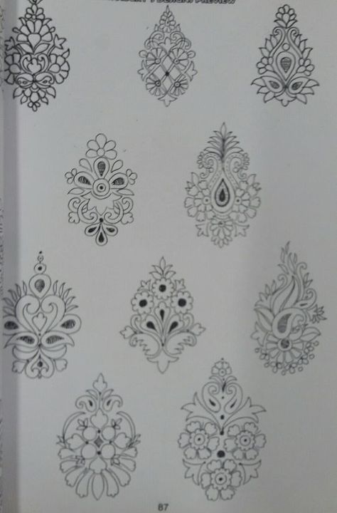 Tattoo Inspiration, Butti Design, Butta Design, Embroidered Accessories, Motifs Textiles, Pola Bordir, Flower Drawing Design, Inspiration Tattoos, Jewellery Design Sketches