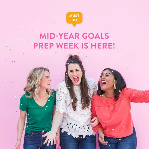 How to Set Mid-Year Goals - | #cultivatewhatmatters #goals #2019 #goalplanner #goalplanning #laracasey Lara Casey, Ap Statistics, Planning Party, One Step Forward, Goal Tracking, Goal Journal, Home Binder, Habit Tracking, Short Term Goals