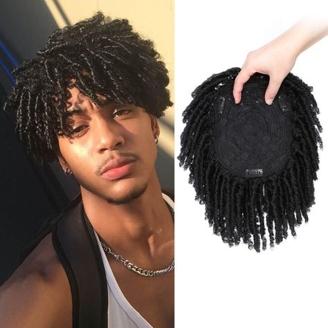 PRICES MAY VARY. 【Dreadlocks Hair Topper Features】Clip-on dreadlock hair topper looks fuller and more three-dimensional than other styles of hair pieces. When you wear it on your head, you will feel very breathable and comfortable, allowing your scalp to breathe freely. 【Advantages】For men with thinning hair or gradual hair loss, installing hair toppers wig is a more practical option of the most effective way to conceal the thinning parts and add volume to your hair, giving the impression of per Dreadlocks Wig, Dread Wig, Wigs For Men, Short Dreads, Dreadlock Hair, Short Locs, Men's Wigs, Dreadlock Hairstyles For Men, Synthetic Dreadlocks