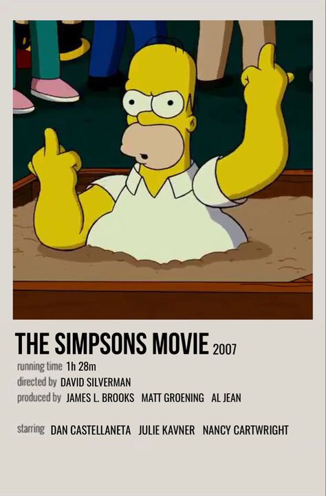 minimal polaroid movie poster for the simpsons movie Disney Watchlist, Simpson Movie, The Simpsons Poster, Simpsons Poster, Simpson Pictures, Simpsons Movie, The Simpsons Game, Polaroid Movie Poster, The Simpsons Movie