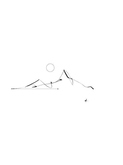 Mountain Feminine Tattoo, Lake Tahoe Tattoo Small, Mountains Tattoo Small, Mountain One Line Tattoo, Nature Inspired Tattoos Simple, Mountain Tattoo Abstract, Mountain Small Tattoo, Line Art Mountain Tattoo, Mountains And Water Tattoo