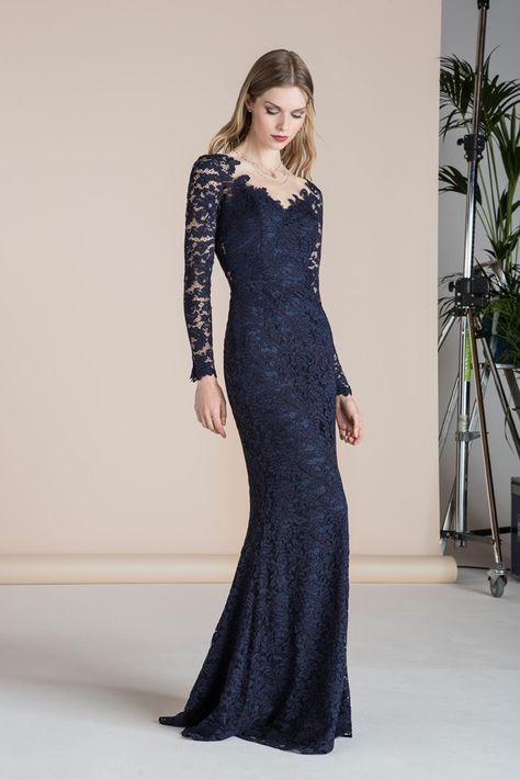 Corded Lace Dress, Kelsey Rose, Dark Navy Bridesmaid Dresses, Navy Bridesmaids, Mother Of The Groom Dresses, Navy Bridesmaid Dresses, Fit And Flare Skirt, Bride Groom Dress, Groom Dresses