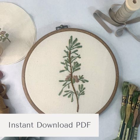 PDF Embroidery Pattern Rosemary Plant Digital Download DIY Embroidery - Etsy Forget Me Not Embroidery, Pdf Embroidery Pattern, Rosemary Plant, Embroidery Hand, Hand Embroidery Pattern, Dmc Thread, Modern Embroidery, Printable Diy, Diy Printable