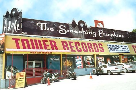 THE ORIGINAL TOWER RECORDS STORE  on Sunset Blvd., in West Hollywood, CA Las Vegas, Los Angeles, Wynona Ryder, The Sunset Strip, Record Stores, Sunset Blvd, Tower Records, I Love La, Sunset Strip