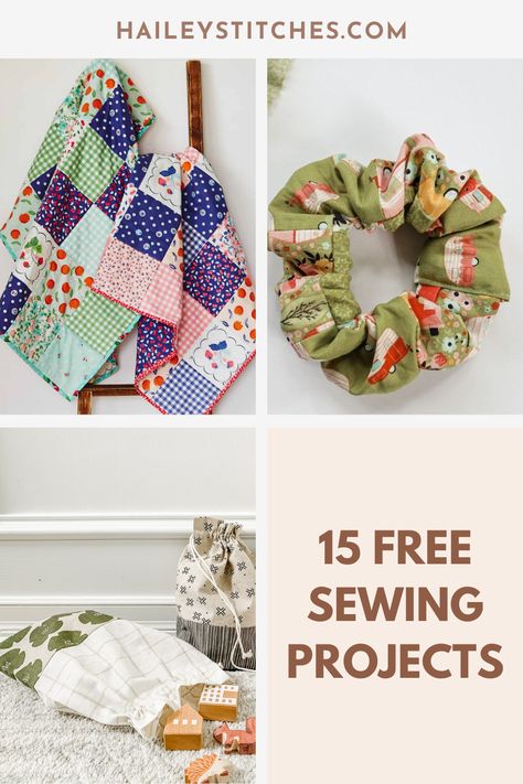 Looking for some free sewing project tutorials to help you make all of the handmade gifts this holiday season? Click to browse 15 unique sewing projects that make the perfect Christmas gift. These tutorials are free and easy and the perfect beginner sewing projects. Sewing Machine Beginner Projects, Sewing Projects For Christmas, Christmas Gifts To Sew, Free Sewing Craft Patterns, Teen Sewing Projects, Spring Sewing Patterns, Gifts To Sew, Free Sewing Projects, Sewing Machine Beginner