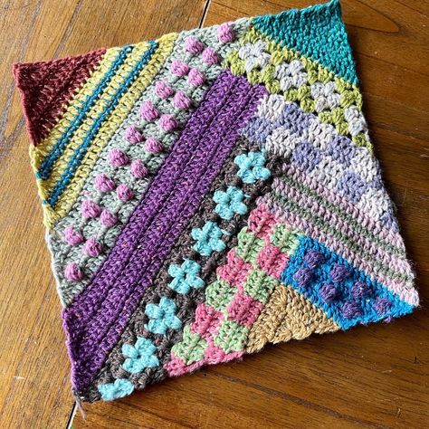 Free Crochet Pattern: The Color Riot Blanket (US Terms) | cypress|textiles Motifs Afghans, Scrap Crochet, Scrap Yarn Crochet, Blanket Free Crochet Pattern, Crochet Afghan Patterns Free, Crochet For Beginners Blanket, Easy Crochet Blanket, Crochet Blocks, Hello Lovely