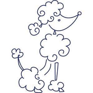 Poodle doodle Poodle Outline, Cartoon Poodle, Poodle Embroidery, Poodle Pattern, Poodle Doodles, Poodle Doodle, Poodle Drawing, Broderie Simple, Vintage Poodle