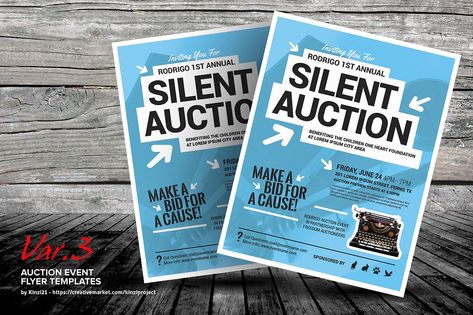 Auction Event Flyer Templates by kinzi21 on @creativemarket Auction Poster, Auction Gift Basket Ideas, Auction Event, Fundraiser Flyer, Free Psd Flyer Templates, School Auction, Auction Fundraiser, Free Psd Flyer, Psd Flyer Templates