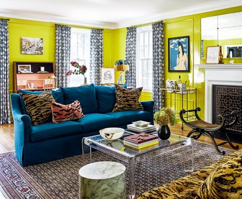 Maximalist Dining Rooms, Print Armchair, Zebra Print Rug, Maximalist Home, Maximalist Design, Leather Side Chair, Colored Ceiling, All White Kitchen, Teal Wallpaper