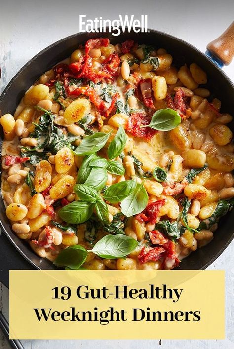 These high-fiber recipes have lots of gut-healthy ingredients, like beans, broccoli and apple, so you can end your day with something healthy and delicious in just half an hour. High Fiber Dinner, Healthy Gut Recipes, Gut Health Recipes, Veggie Dinner, Budget Recipes, Winter Dinner Recipes, Health Dinner, High Fiber Foods, Vegetarian Dinners