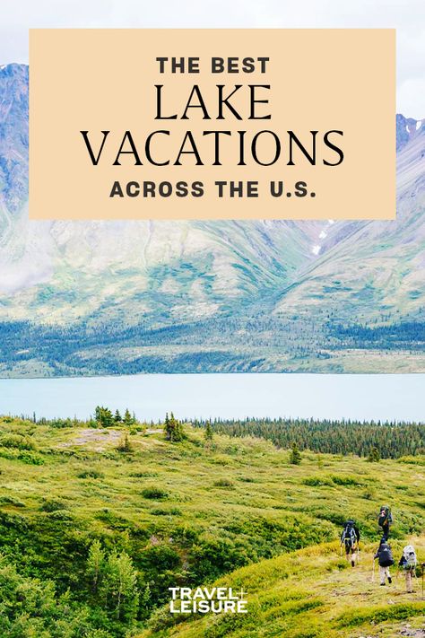 #America offers a #lakevacation for every #season and #activity, and no matter where you live, chances are there’s one near you. #travel #domestictravel #summervacation #lake #adventure #greatoutdoors Best Lakes To Vacation In Us, Best Lake Vacations In Us, Vacations In The United States, Lake Vacations, Best Summer Vacations, Vacations In The Us, Lake Trip, Lake Vacation, Best Family Vacations