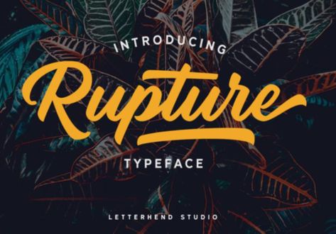 Rupture is a bold and modern font duo that smoothly combines two stand-out typefaces! Writing Fonts Free Hand, Free Hand Fonts, Letters Cursive, Fonts Dafont, Best Canva Fonts, Fonts Vintage, Fonts Tattoo, Fonts Cursive, Bold Script Font