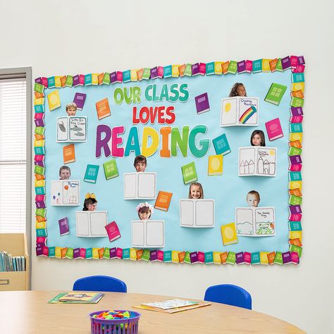 PRICES MAY VARY. This colorful bulletin board set makes a bright addition to your classroom decor as it encourage students to read their hearts out! Material: Cardstock. Includes 30 blank cutouts. (68 pcs./set) Size: Nine 16" x 24 1/2" sheets. Includes 30 blank cutouts. Cardstock. (68 pcs. per set) Nine 16" x 24-1/2" sheets. This colorful bulletin board set makes a bright addition to your classroom decor as it encourage students to read their hearts out! Material: Cardstock. Includes 30 blank cu Kindergarten Reading Bulletin Board, Reading Goals Bulletin Board, Goals Bulletin Board, Reading Bulletin Board, Book Bulletin Board, Colorful Bulletin Boards, Reading Rewards, Teacher Vibes, Reading Bulletin Boards