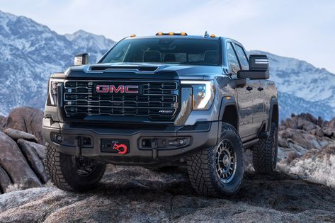 GMC's 2024 Sierra 2500 HD AT4X Edition Is Its Most Off-Road Capable | HiConsumption Canyon Truck, Gmc 2500, Gmc Sierra 2500hd, Sierra 2500, Chevrolet Colorado, Nissan Frontier, Gmc Sierra 1500, Offroad Trucks, Jeep Gladiator