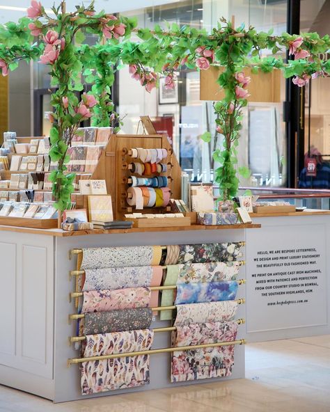 Stationery organisation inspo from our beautiful pop up store - Bespoke Letterpress - @bespokepress #stationeryaddict #letterpress Bespoke Letterpress, Letterpress Studio, Gift Shop Interiors, Happy Office, Gift Shop Displays, Flower Shop Interiors, Florist Studio, Flower Shop Decor, Flower Shop Design