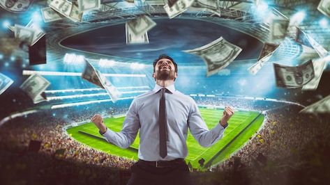 Man who rejoices at the stadium for winn... | Premium Photo #Freepik #photo #sports-betting #football-fan #betting #soccer-fan Helsingor, Zaragoza, Oviedo, Football Manager, Fc Chelsea, Play Game Online, Popular Sports, Best Online Casino, Online Gambling