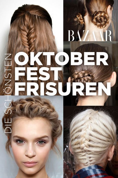 Das Oktoberfest steht vor der Tür! Das Outfit steht schon? Dann fehlt nur noch die richtige Oktoberfest-Frisur für einen feschen Look. Dafür zeigen wir dir die schönsten Ideen für Flechtfrisuren, Zöpfe und die schönsten Wiesn-Frisuren für alle Haarlängen. #oktoberfest #frisuren #oktoberfestfrisuren #wiesn #zöpfe #flechtfrisuren #beauty #trendfrisuren #frisur #hairstyle #haare #inspiration #inspo October Fest Hairstyles, Octoberfest Hair Styles, German Hairstyle Woman, German Hairstyle Oktoberfest, Octoberfest Hair, Oktoberfest Hairstyles, Oktoberfest Makeup, German Hairstyle, Oktoberfest Hair
