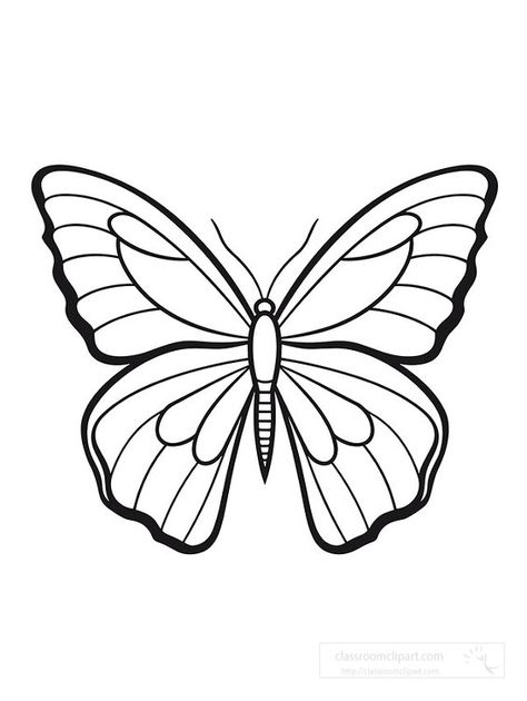 butterfly simple black outline coloring printable clipart Tumblr, Butterfly Painting Easy, Butterfly Printable Template, Butterfly Drawing Outline, Butterfly Simple, Easy Butterfly Drawing, Butterfly Tattoo Stencil, Simple Butterfly Tattoo, Butterfly Art Drawing