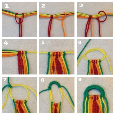 Detailed photo tutorial on how to make a straight beginning row with the friendship bracelets. Haft Vintage, String Bracelet Patterns, Friendship Bracelet Patterns Easy, Cute Friendship Bracelets, Yarn Bracelets, Handmade Friendship Bracelets, Diy Bracelets Tutorials, Kraf Diy, Friendship Bracelets Tutorial