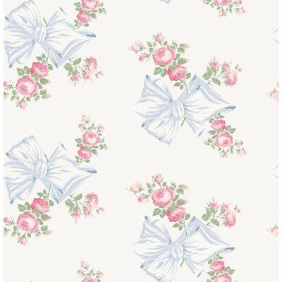 Pastel, Southern Charm, Soft Femininity, Spot Wallpaper, W Wallpaper, Cabbage Roses, Color Pastel, Large Bow, Pastel Blue