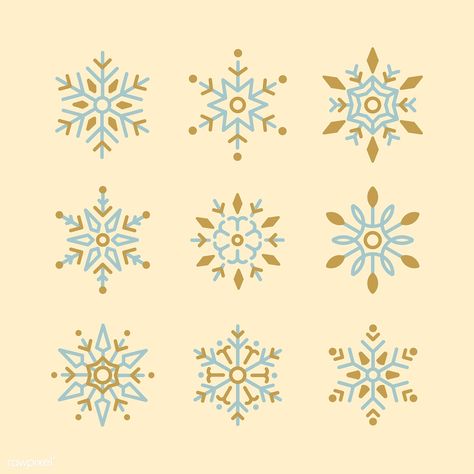 Natal, Snowflake Graphic Design, Winter Design Graphic, Winter Animals Illustration, Library Ornaments, Winter Graphic Design, Christmas Pattern Illustration, Snowflake Illustration, Snowflakes Illustration