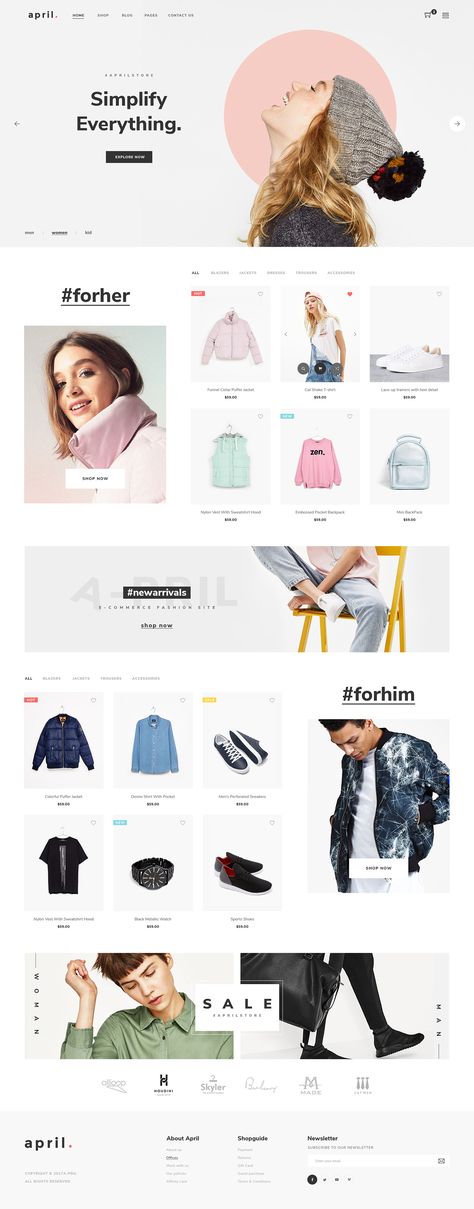 Shopping Website Design, Shop Website Design, Cv Website, Mise En Page Web, Fashion Web Design, Minimalist Theme, Fashion Website Design, Layout Web, Ui Ux 디자인