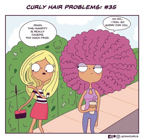 I Create Comics Based On Curly Hair Problems Curly Hair Problems, Curly Hair Jokes, Straight Hair Problems, Hair Jokes, Curly Hair Quotes, Unruly Hair, Hair Issues, Hair Quotes, Bangalore India